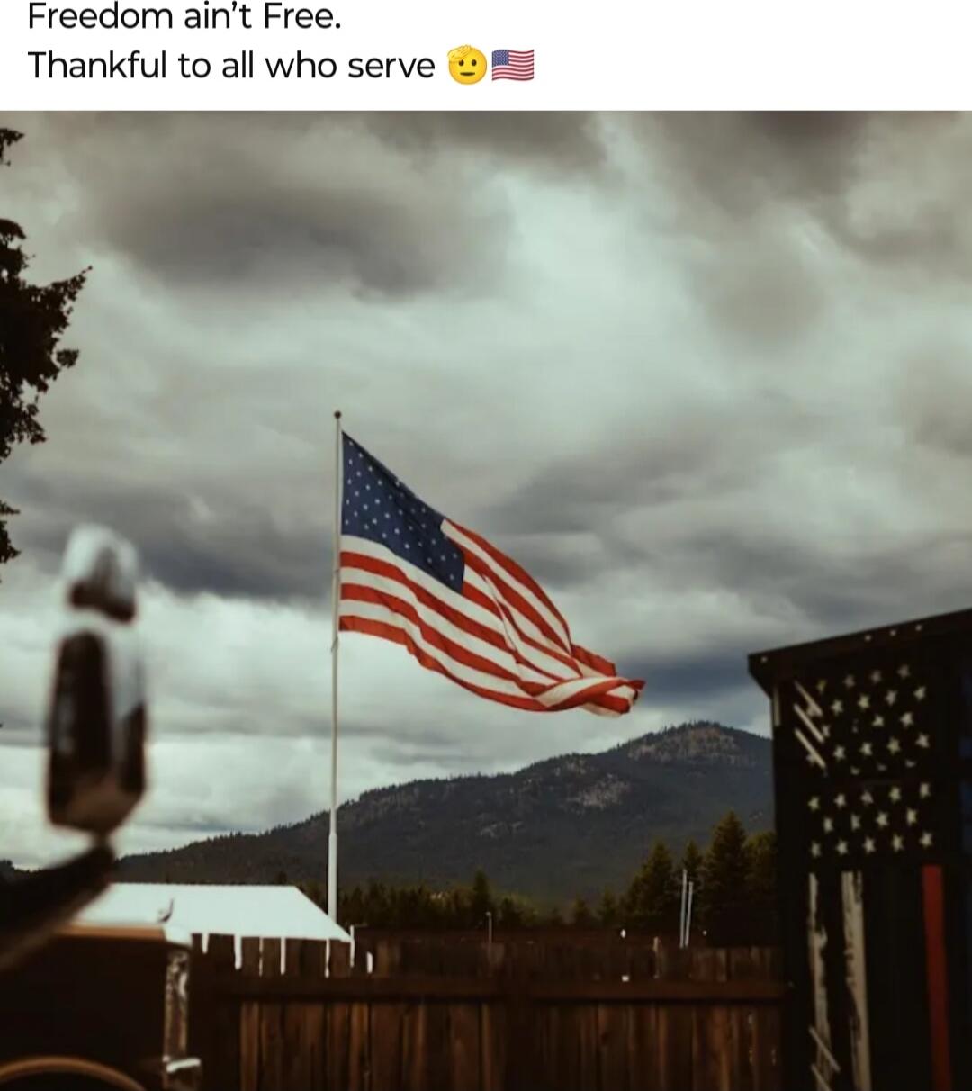 Freedom ain't Free. Thankful to all who serve 😗🇺🇸