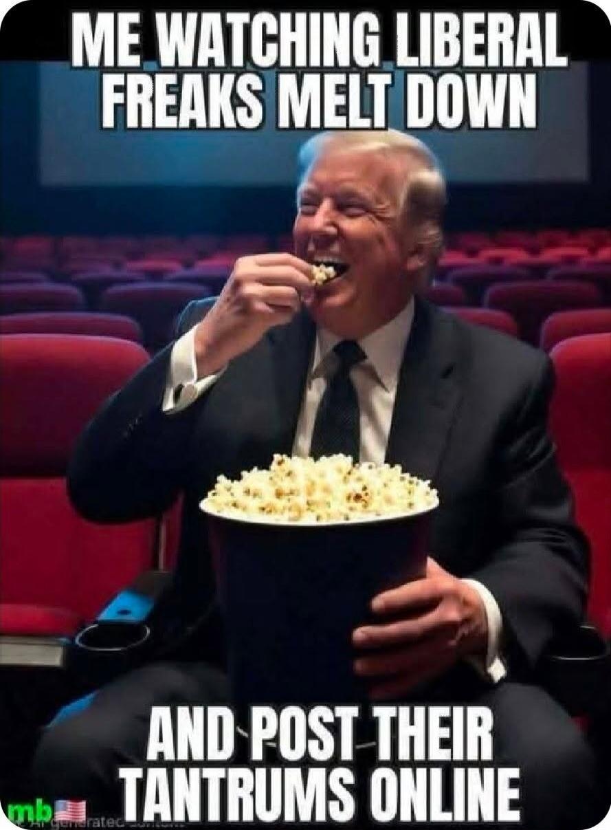 ME WATCHING LIBERAL FREAKS MELT DOWN AND POST THEIR TANTRUMS ONLINE