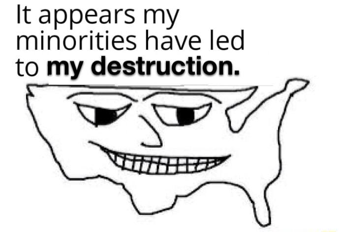 It appears my minorities have led to my destruction S DN