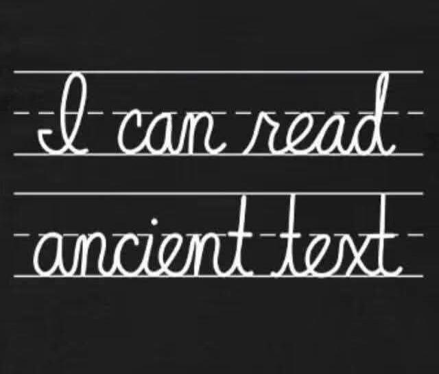 I can read ancient text