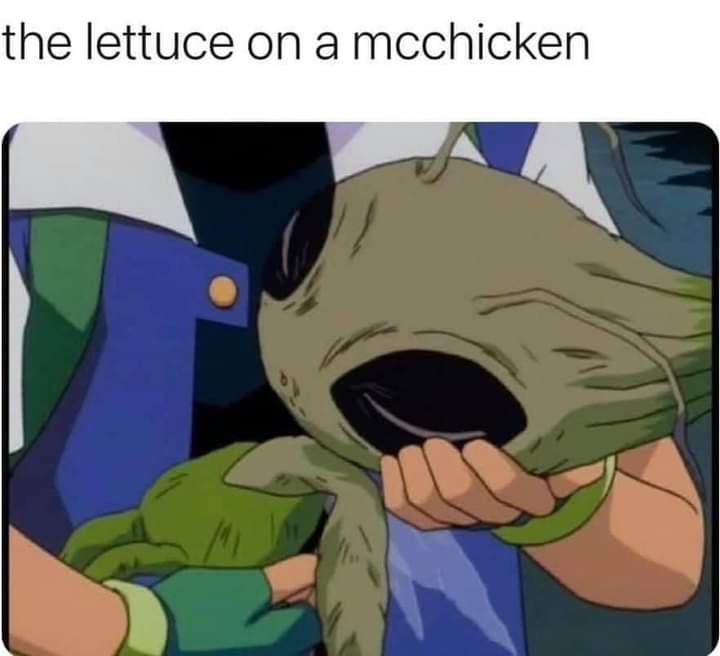 the lettuce on a mcchicken
