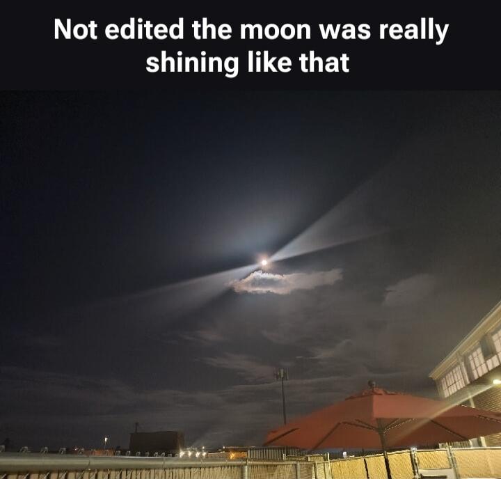 Not edited the moon was really shining like that