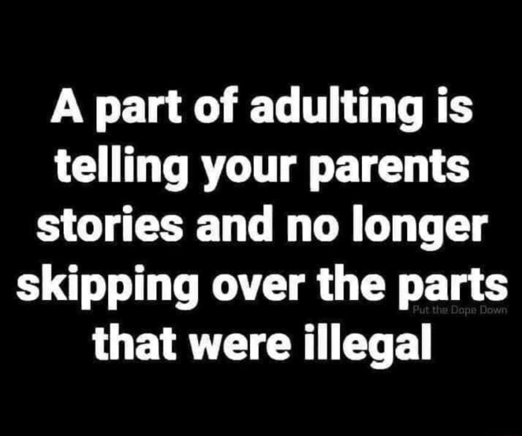 A part of adulting is L ORI BT TS stories and no longer skipping over the parts that were illegal