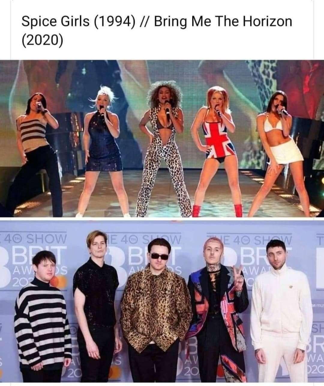 Spice Girls 1994 Bring Me The Horizon 2020