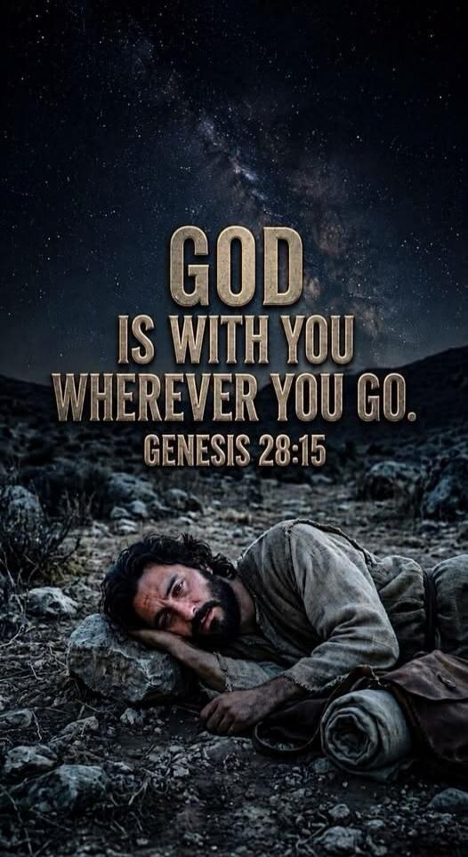 GOD IS WITH YOU WHEREVER YOU GO. GENESIS 28:15