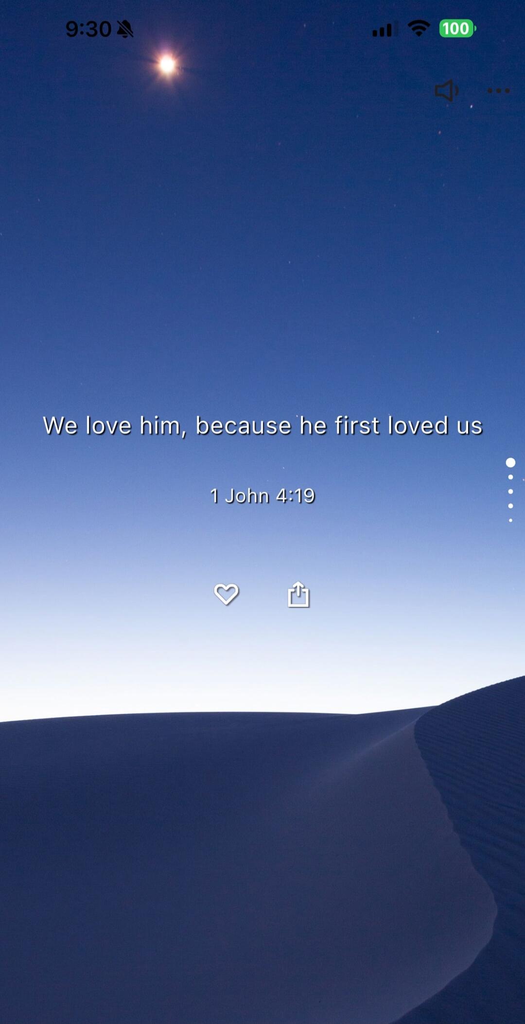 We love him, because he first loved us
1 John 4:19