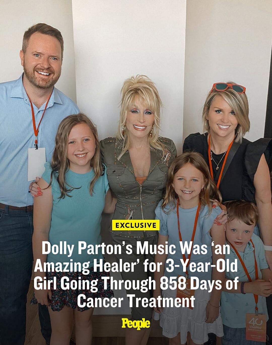 EXCLUSIVE Dolly Parton's Music Was 'an Amazing Healer' for 3-Year-Old Girl Going Through 858 Days of Cancer Treatment People