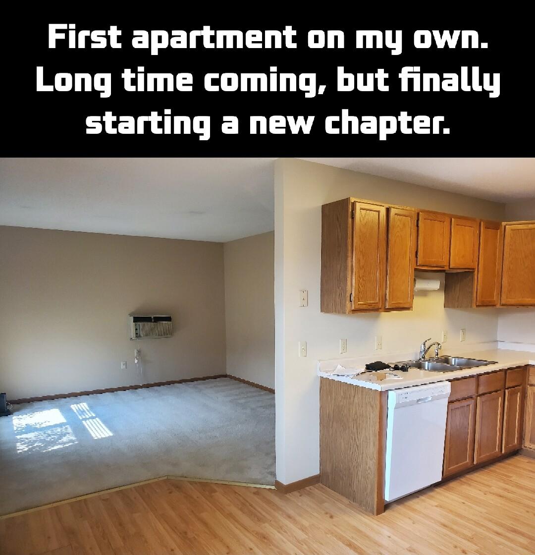 First apartment on my own Long time coming but finally BELOUEL GRS T T