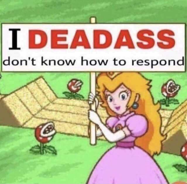 L IDEADASS dont know how to respond