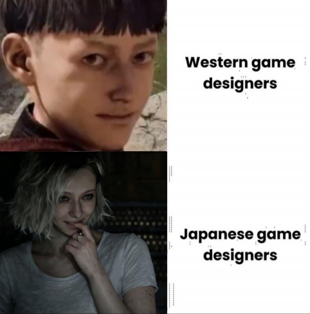 Western game designers. Japanese game designers.
