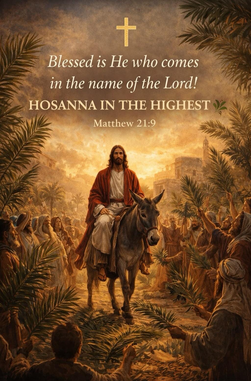 Blessed is He who comes in the name of the Lord! HOSANNA IN THE HIGHEST Matthew 21:9