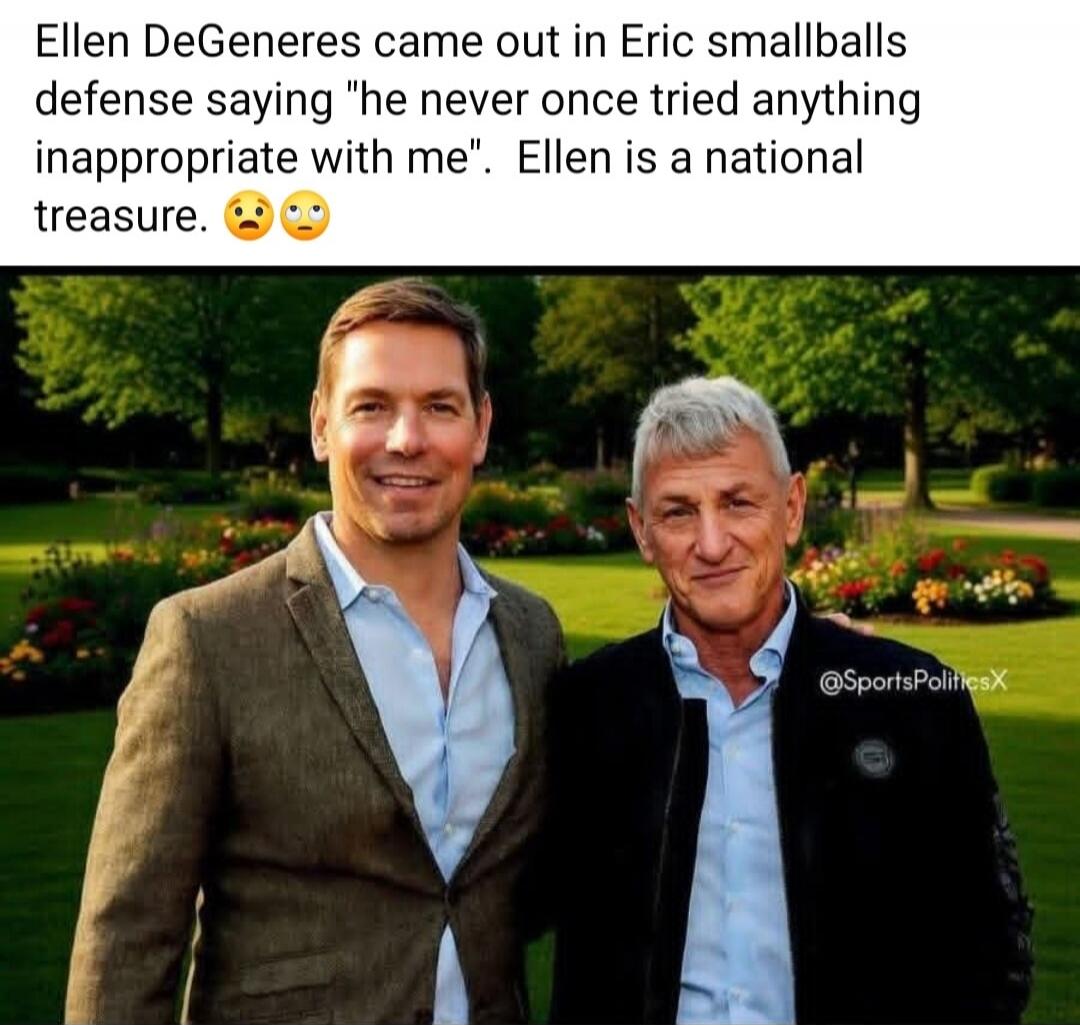 Ellen DeGeneres came out in Eric smallballs defense saying 