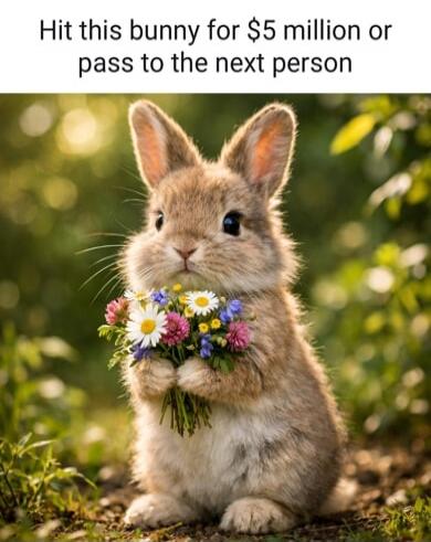 Hit this bunny for $5 million or pass to the next person