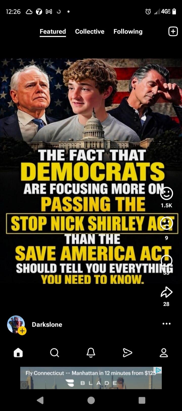 THE FACT THAT DEMOCRATS ARE FOCUSING MORE ON PASSING THE STOP NICK SHIRLEY ACT THAN THE SAVE AMERICA ACT SHOULD TELL YOU EVERYTHING YOU NEED TO KNOW.