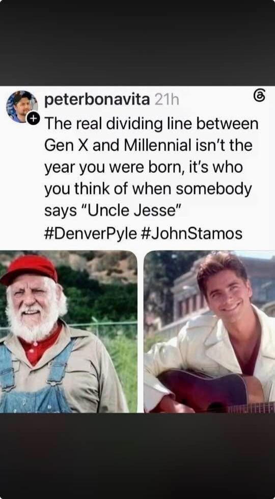 The real dividing line between Gen X and Millennial isn't the year you were born, it's who you think of when somebody says 