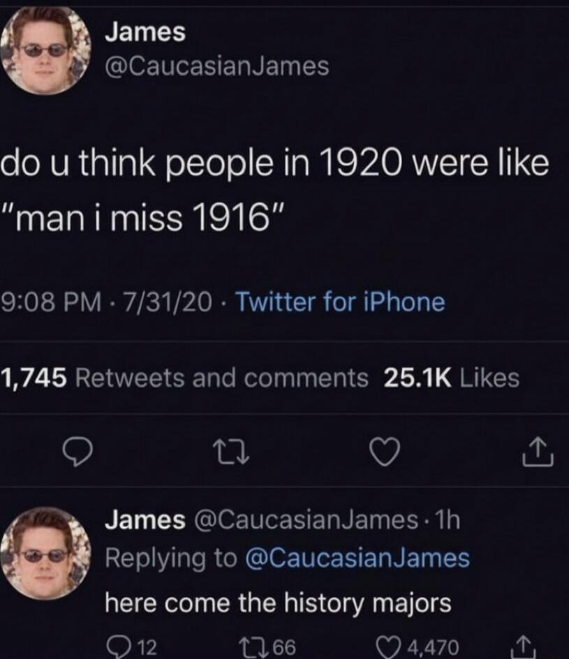 do u think people in 1920 were like 