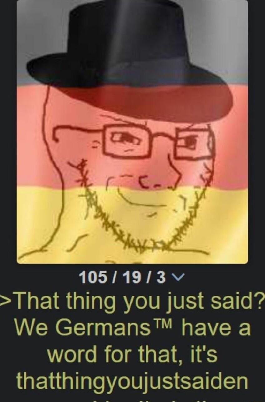105193 v That thing you just said We Germans have a el eRoist 1 M1 thatthingyoujustsaiden