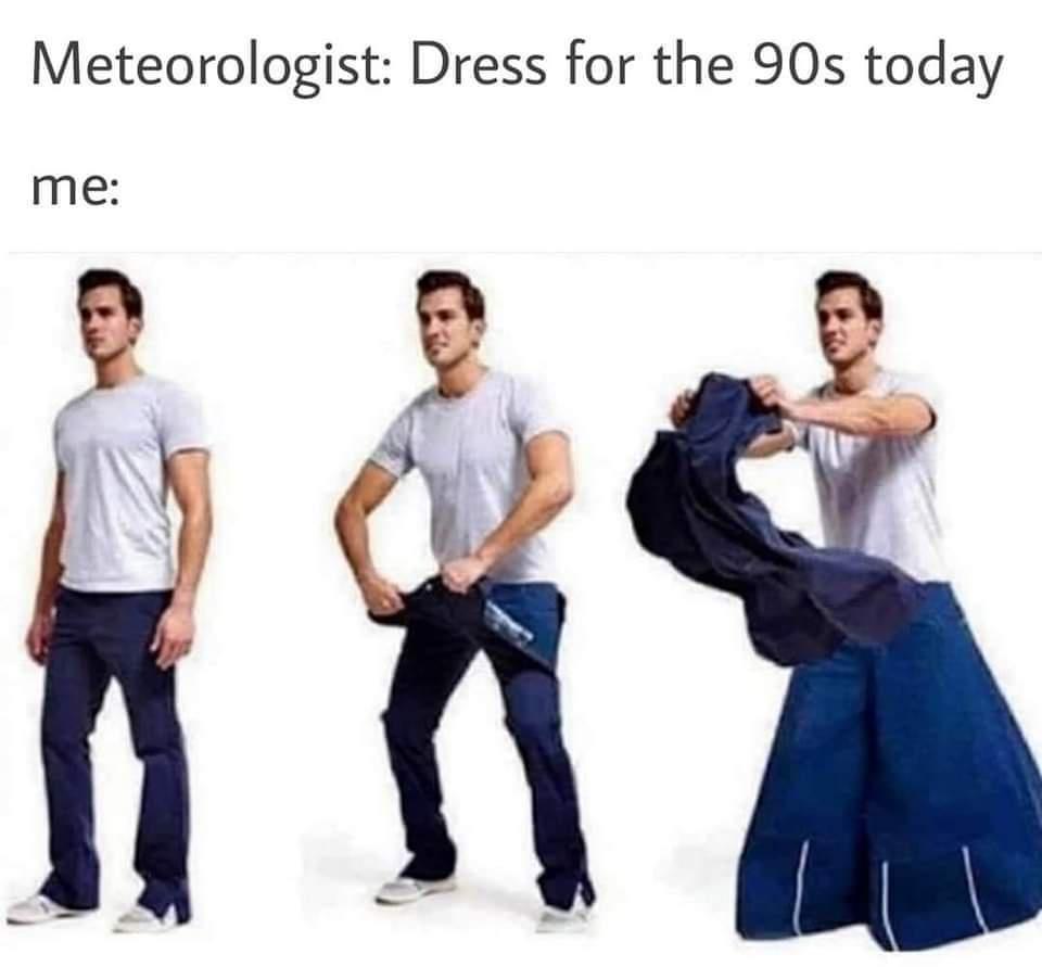 Meteorologist Dress for the 90s today