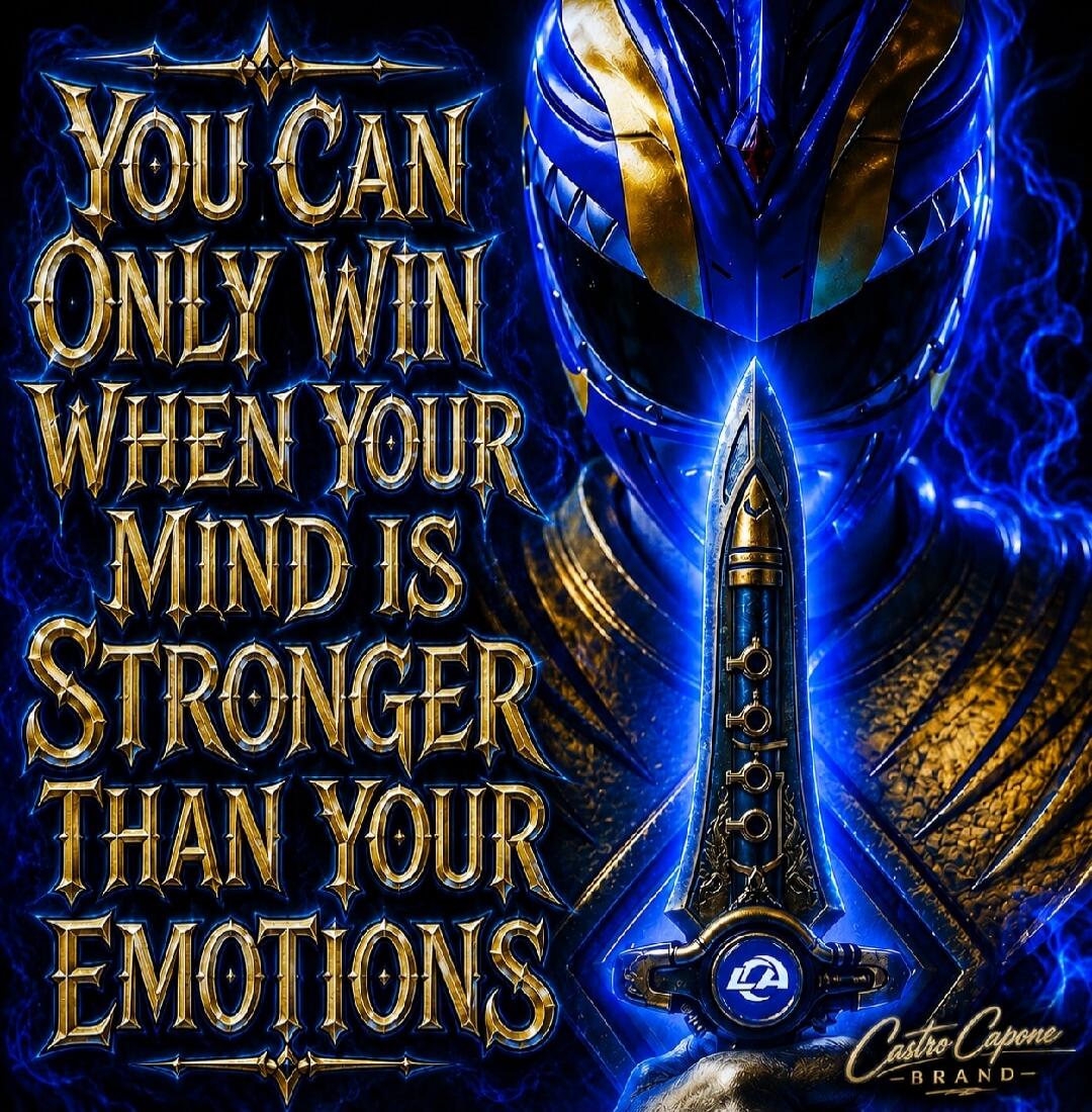 YOU CAN ONLY WIN WHEN YOUR MIND IS STRONGER THAN YOUR EMOTIONS Castro Capone - BRAND -