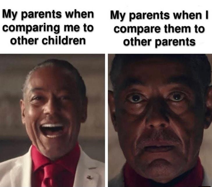 My parents when My parents when comparing meto compare them to other children other parents