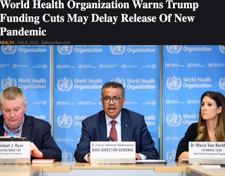 World Health Organization Warns Trump Funding Cuts May Delay Release Of New Pandemic i PG O orpion P wmn Workd Health