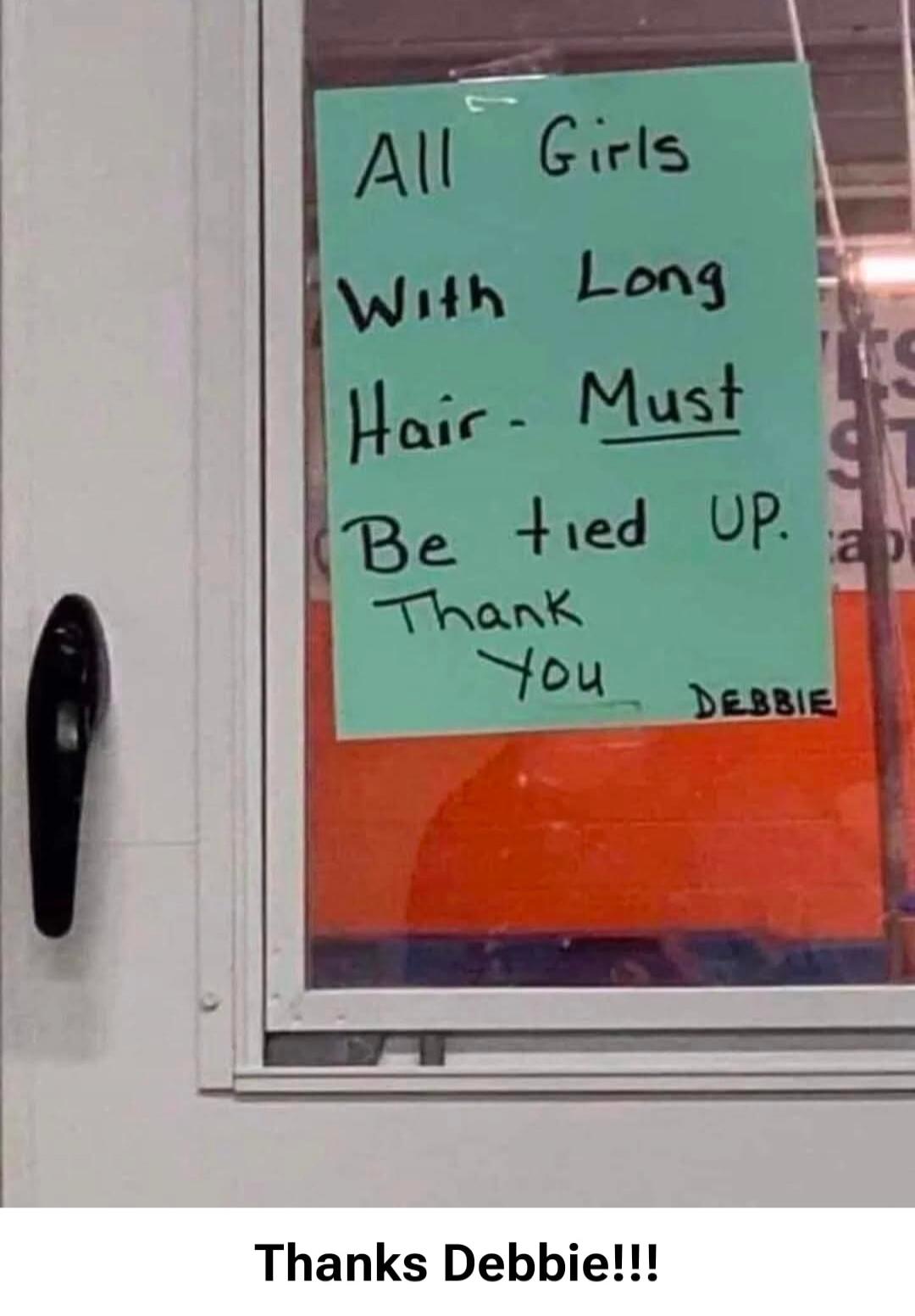 ALL Girls With Long Hair - Must Be tied UP. Thank You DEBBIE. Thanks Debbie!!!
