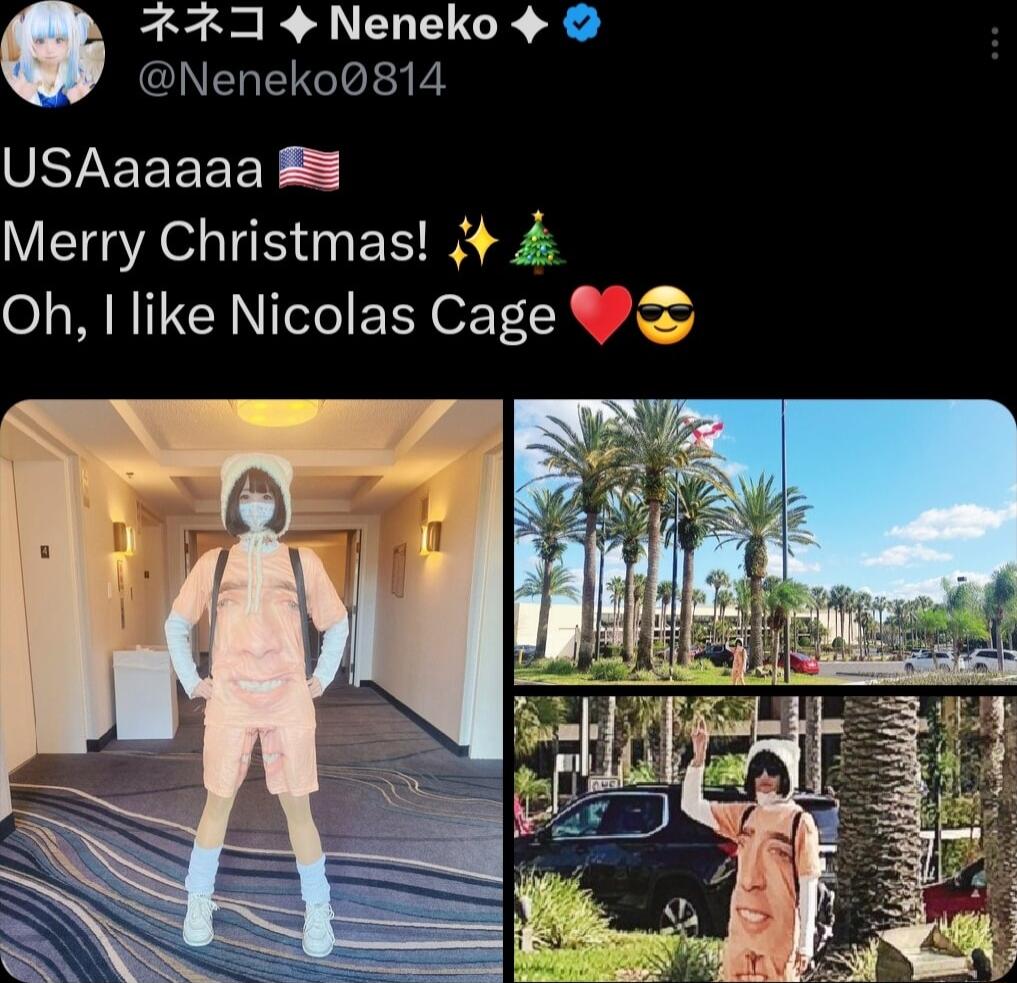 EE S g L ELGE 2 Neneko0814 VRVCEEEEY Merry Christmas 4 Oh like Nicolas Cage W