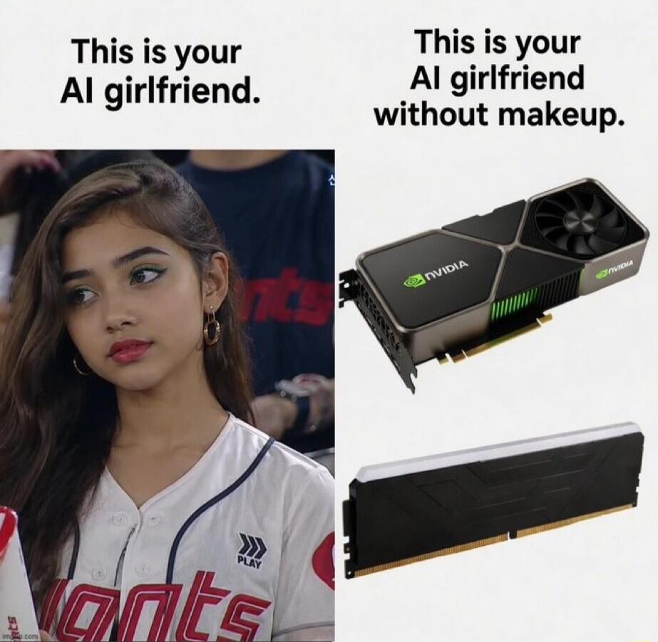 This is your AI girlfriend. This is your AI girlfriend without makeup.
