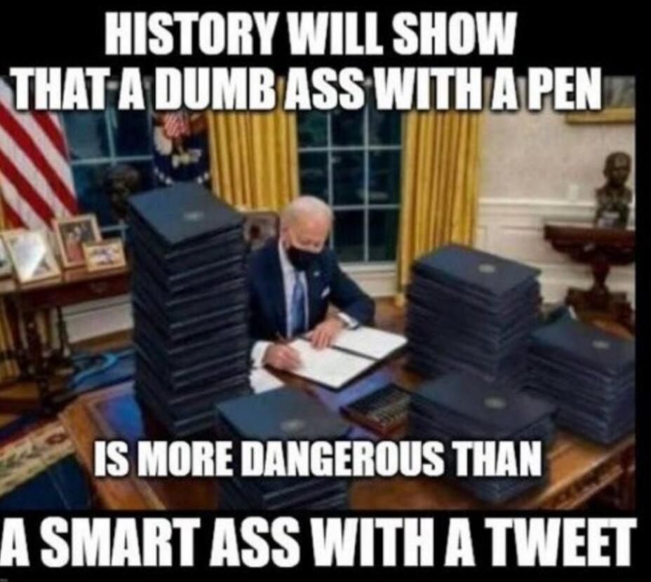 HISTORY WILL SHOW THAT A DUMB ASS WITH A PEN IS MORE DANGEROUS THAN A SMART ASS WITH A TWEET