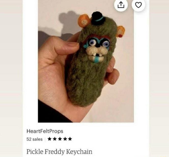 HeartFeltProps 52sales Wk ok kk Pickle Freddy Keychain