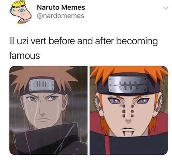 Naruto Memes nardomemes lil uzi vert before and after becoming famous