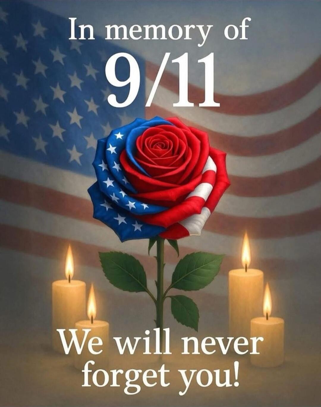 In memory of 9/11
We will never forget you!