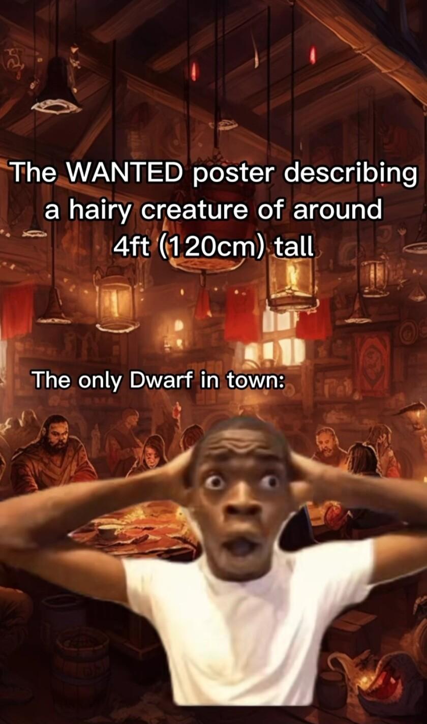 The WANTED poster describing ENIE8Y creature of around 4ft120cm tall L