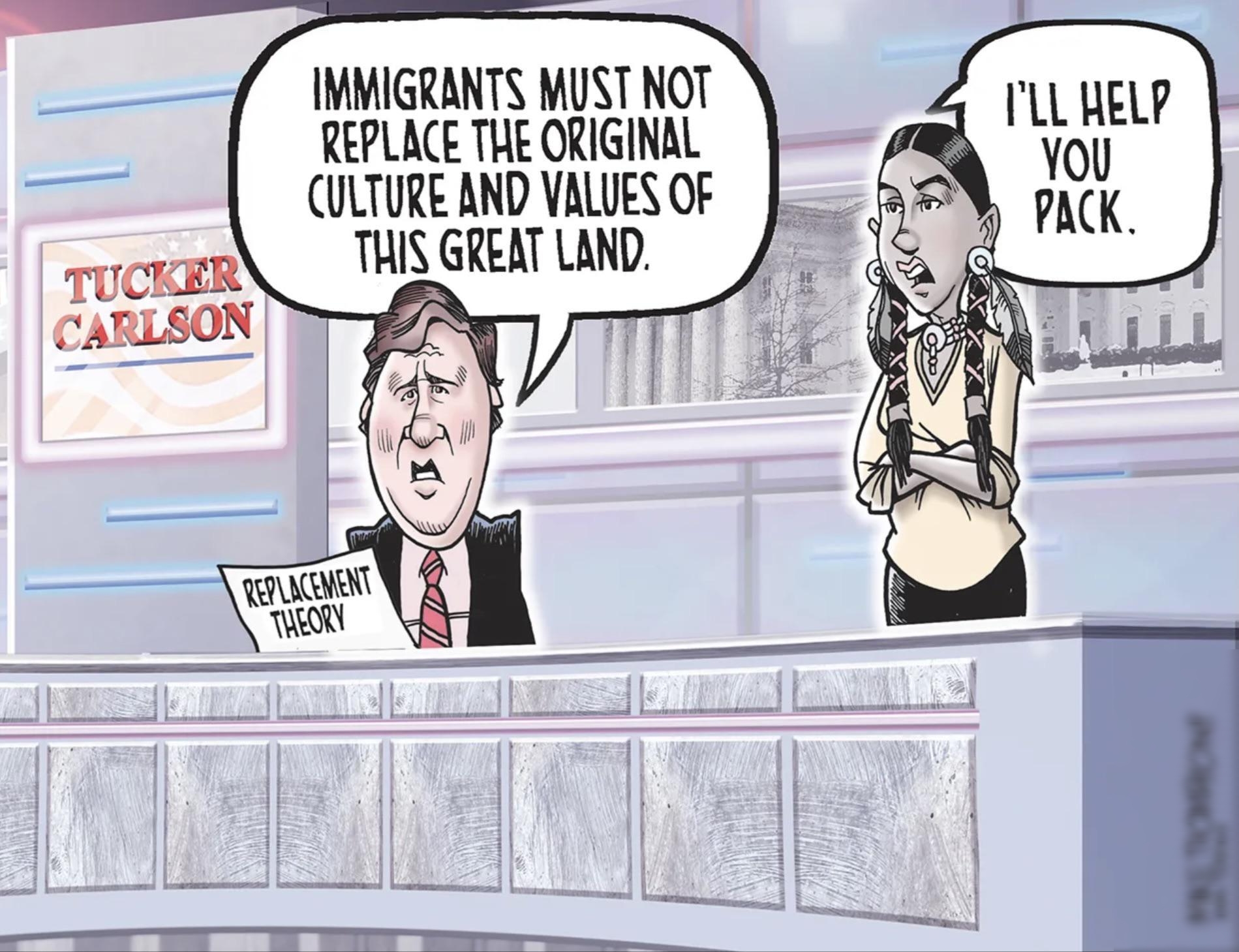 IMMIGRANTS MUST NOT REPLACE THE ORIGINAL CULTURE AND VALUESOF THISGREATLAND Z A i ILL HELP qQ YOU