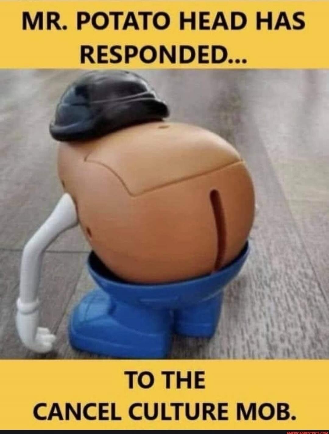 MR. POTATO HEAD HAS RESPONDED... TO THE CANCEL CULTURE MOB.