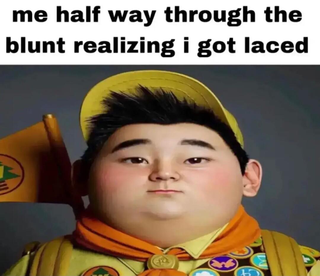 me half way through the blunt realizing i got laced