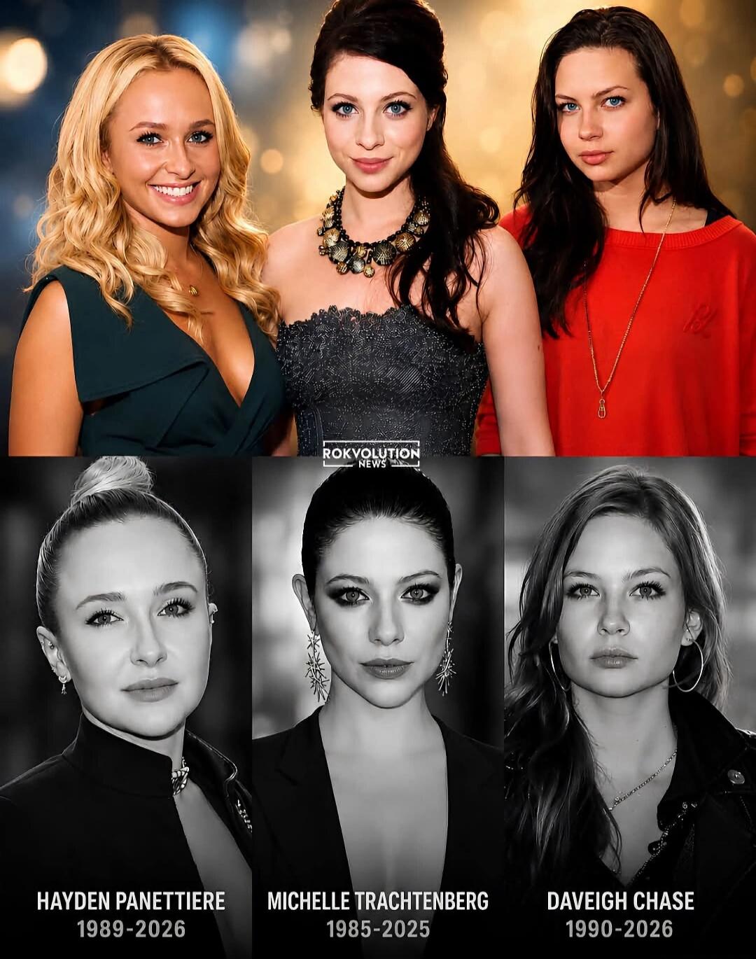 ROKVOLUTION NEWS HAYDEN PANETTIERE 1989-2026 MICHELLE TRACHTENBERG 1985-2025 DAVEIGH CHASE 1990-2026