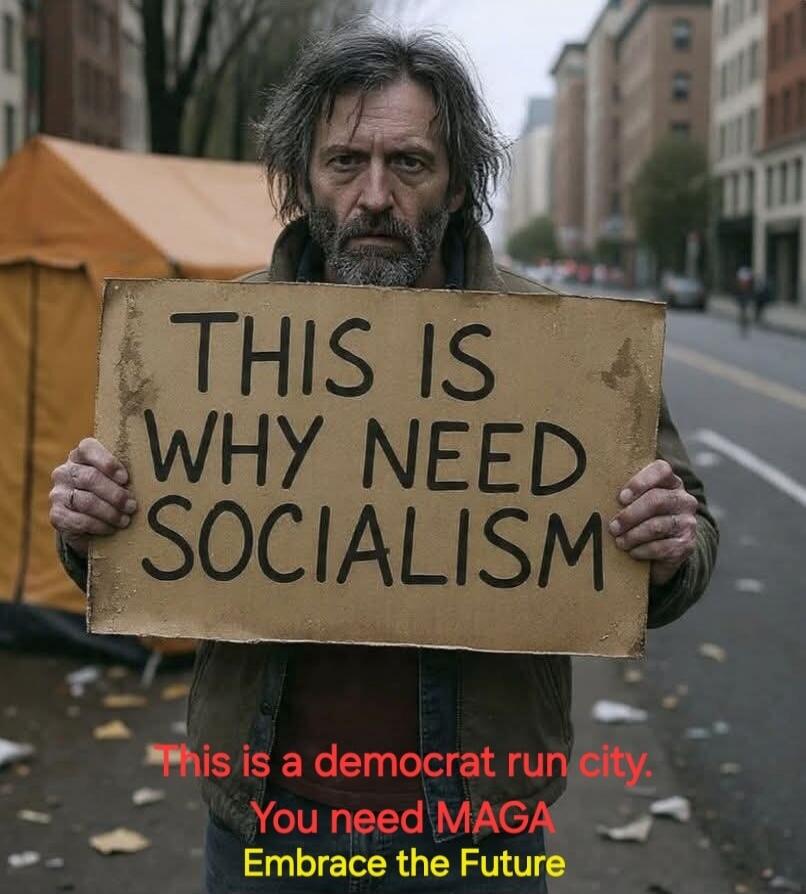 THIS IS WHY NEED SOCIALISM. This is a democrat run city. You need MAGA Embrace the Future