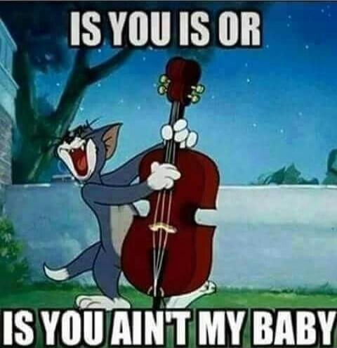 IS YOU IS OR IS YOU AIN'T MY BABY