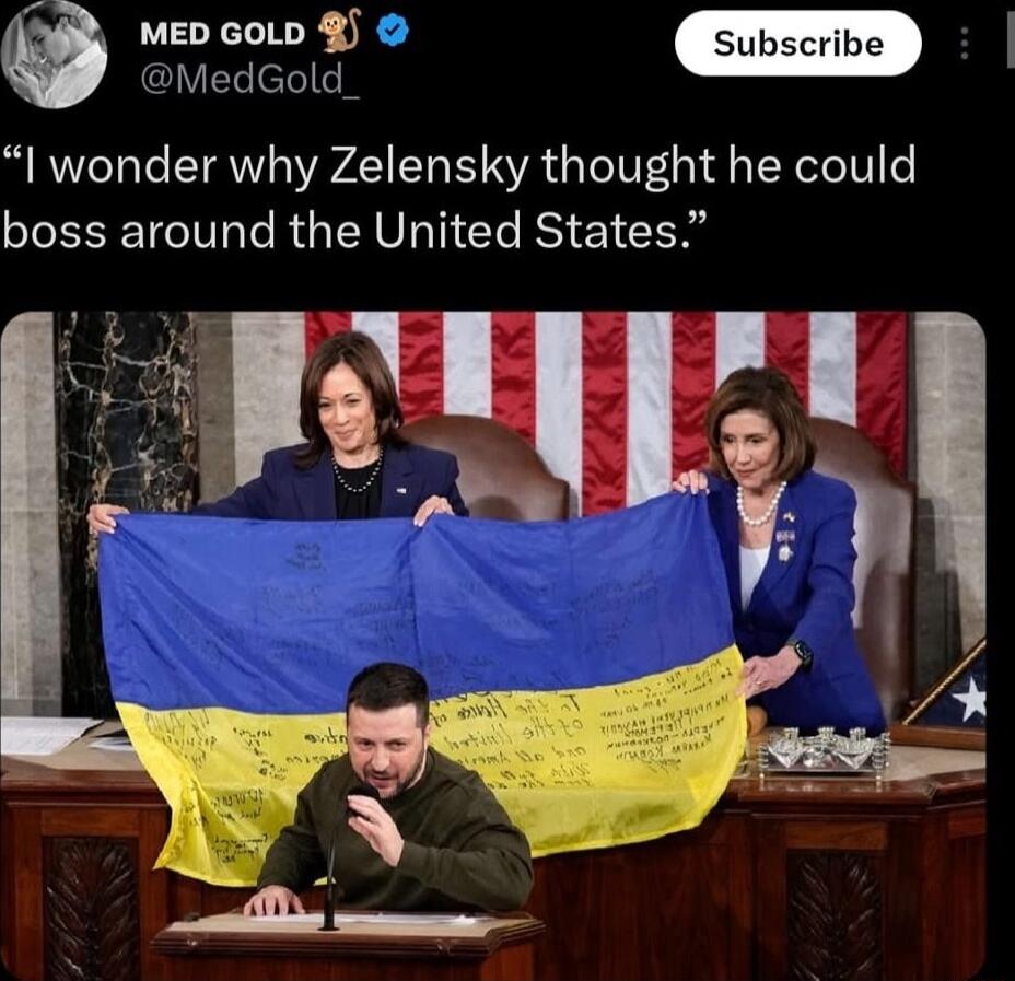 yeocotn 1 Vl I wonder why Zelensky thought he could boss around the United States