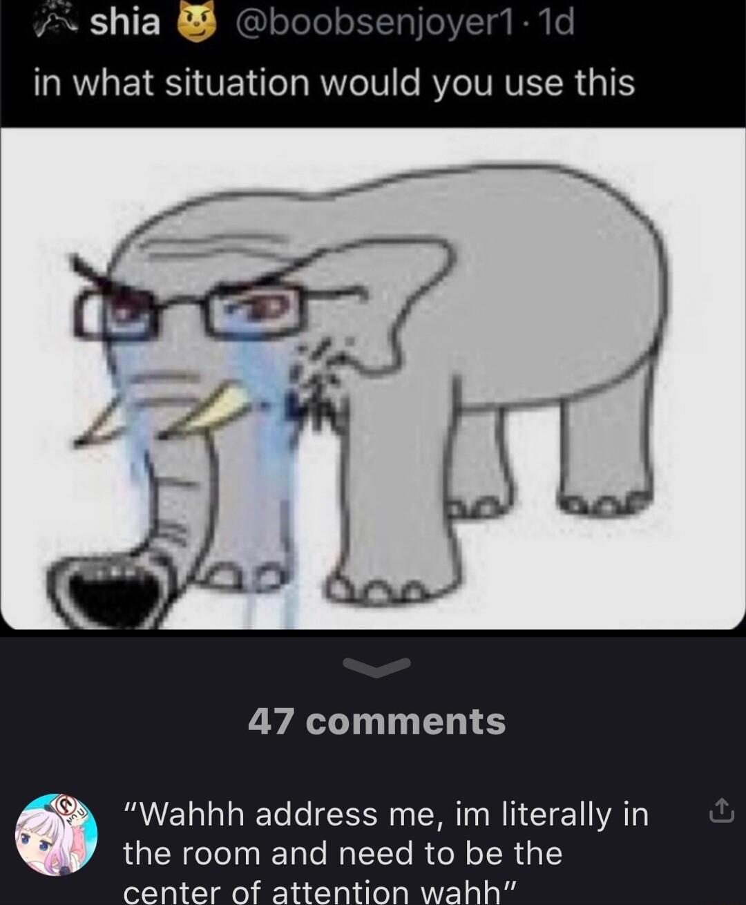 VeIV RV IVRVETR 1 47 comments Wahhh address me im literally in RUCN LI e CE RGN R G T