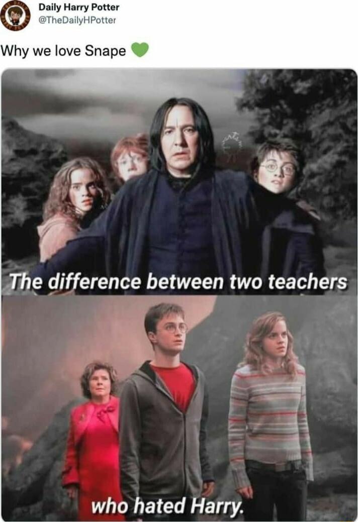 Jhe difference between two teachers g z 23 il who hated Harry