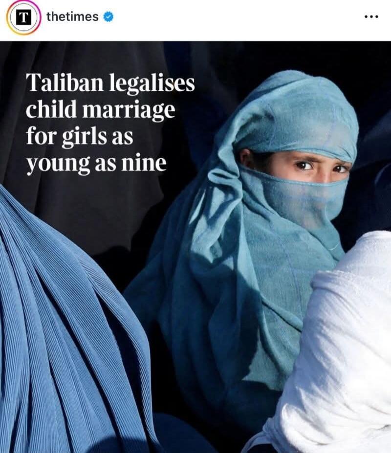 Taliban legalises child marriage for girls as young as nine