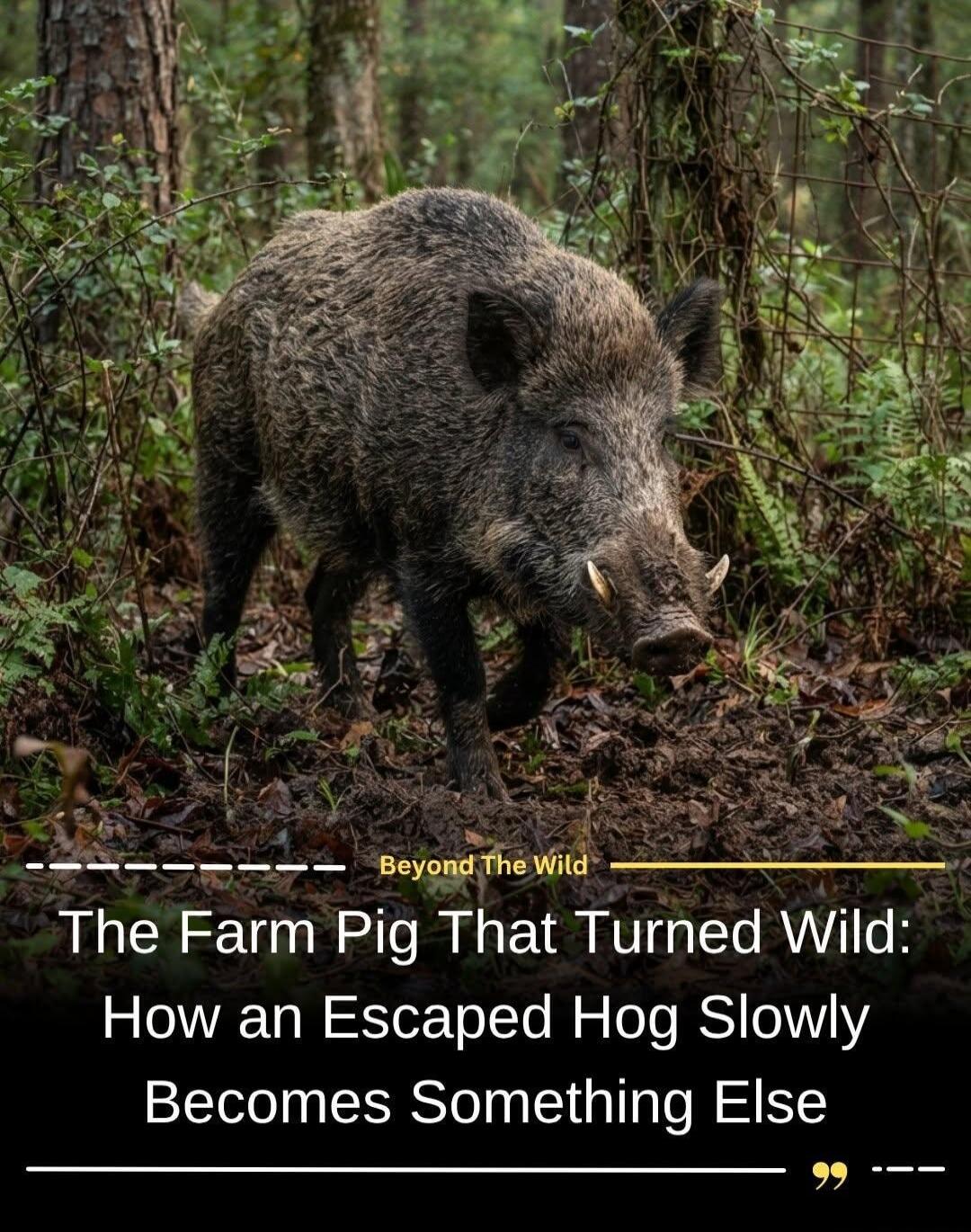Beyond The Wild The Farm Pig That Turned Wild: How an Escaped Hog Slowly Becomes Something Else
