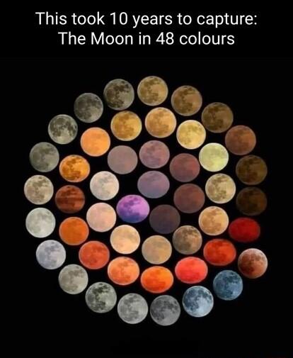 This took 10 years to capture The Moon in 48 colours