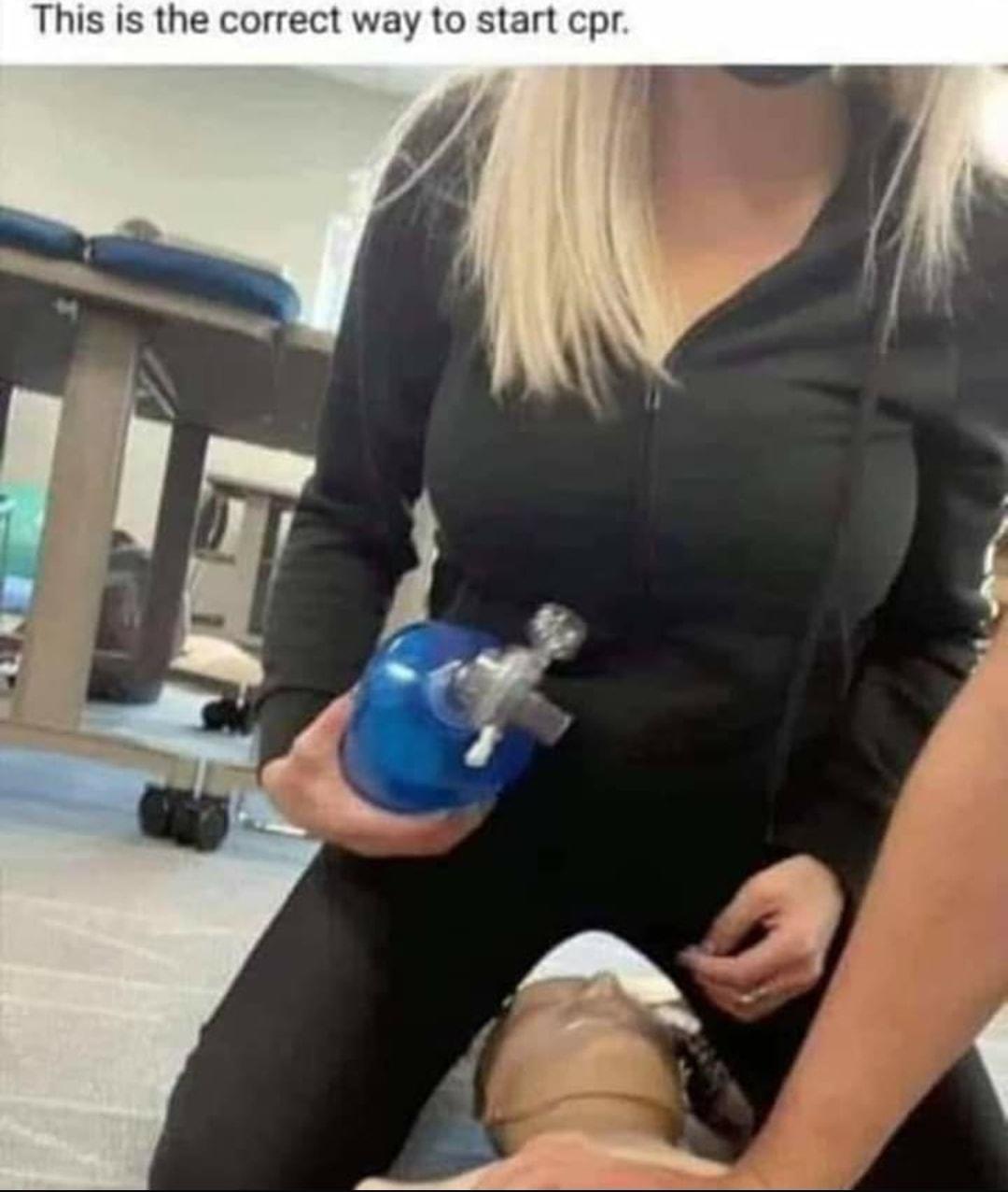 This is the correct way to start cpr