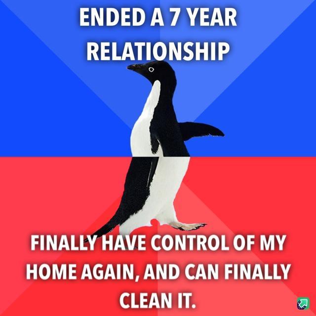ENDED A7 YEAR RELATIONSHIP FINALLY HAVE CONTROL OF MY HOME AGAIN AND CAN FINALLY CLEAN IT a