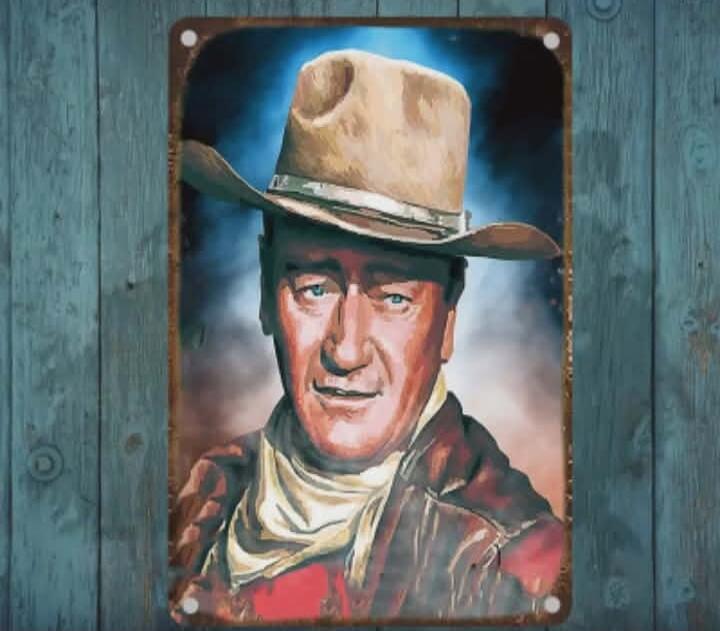 Vintage western cowboy portrait poster.