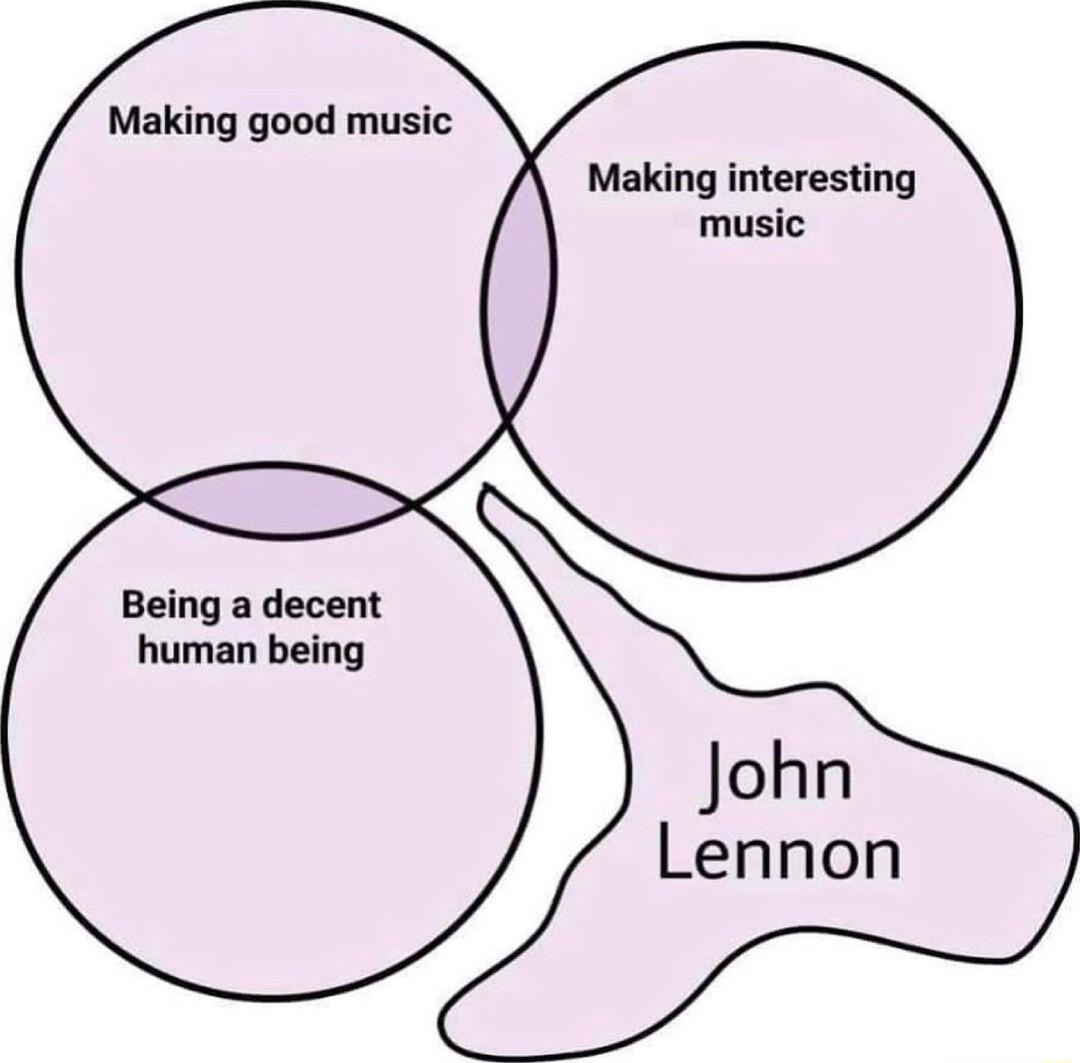 Making good music Being a decent human being Making interesting music