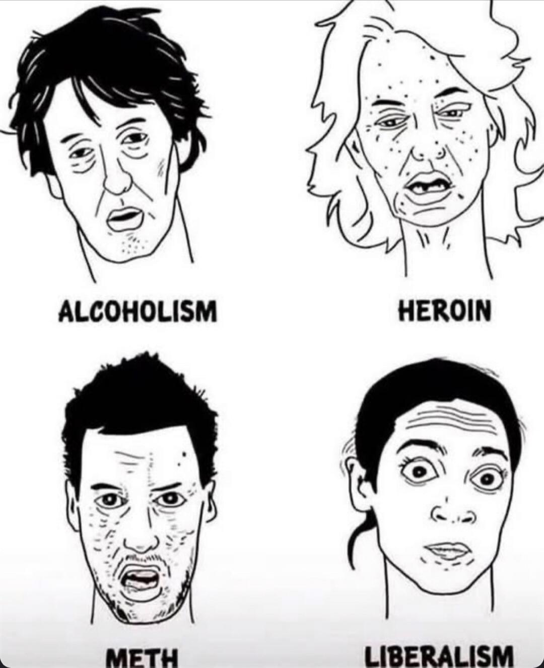 ALCOHOLISM HEROIN METH LIBERALISM